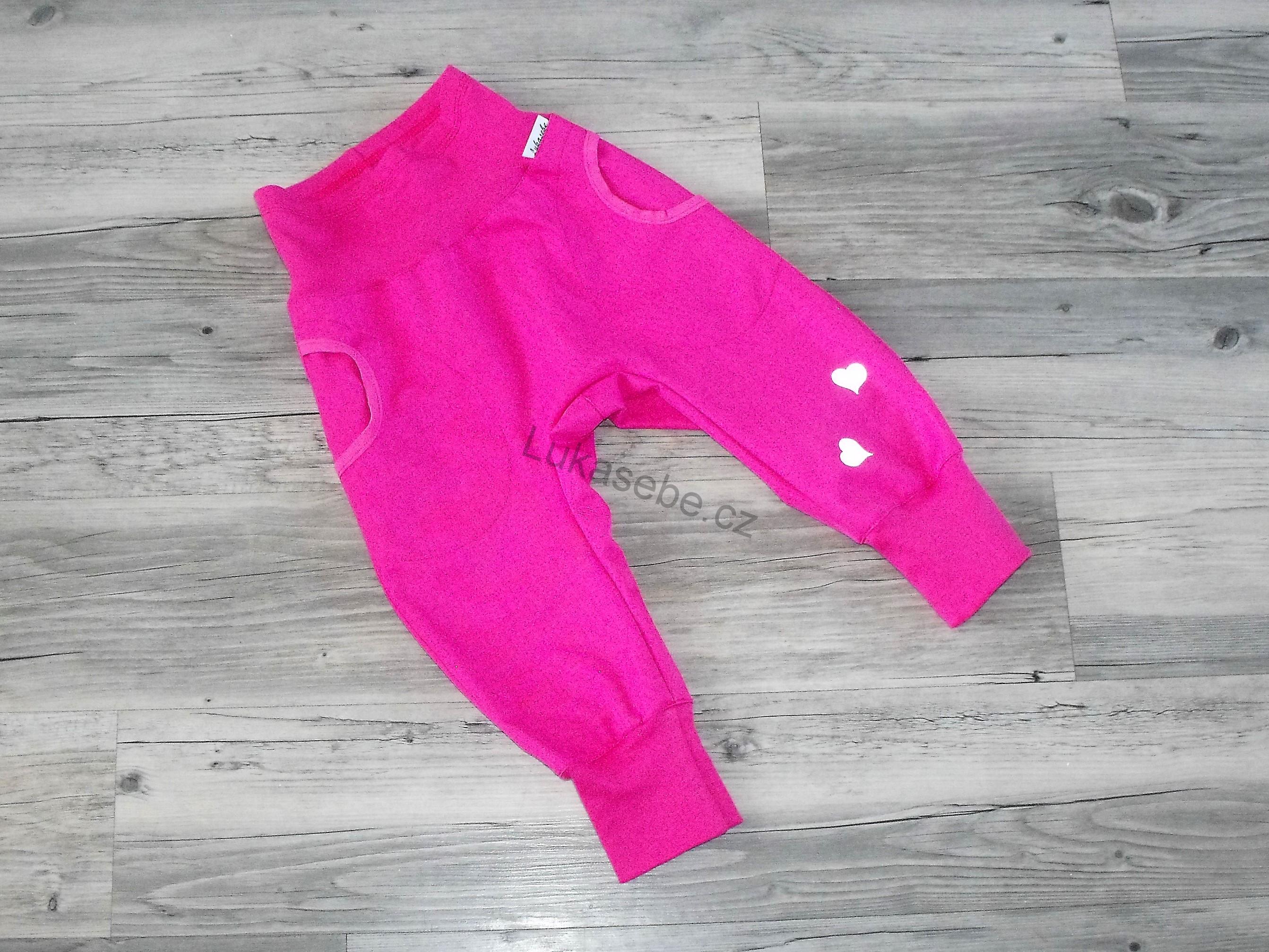 Softshellové kalhoty - Srdíčkové - růžové