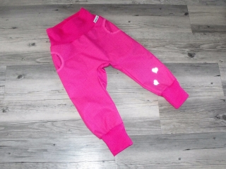 Softshellové kalhoty - Růžové srdíčkové