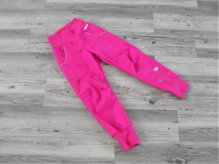 Softshellové kalhoty - Růžové - srdíčkové - 